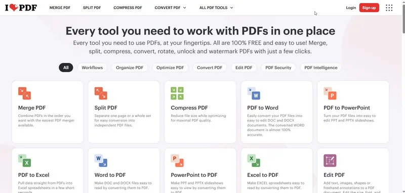 iLovePDF — найбільш універсальний варіант